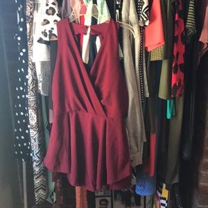 Burgundy body suit